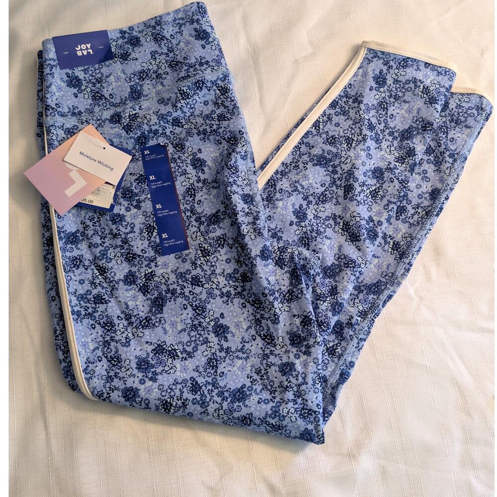 JoyLab Blue Floral Leggings XL